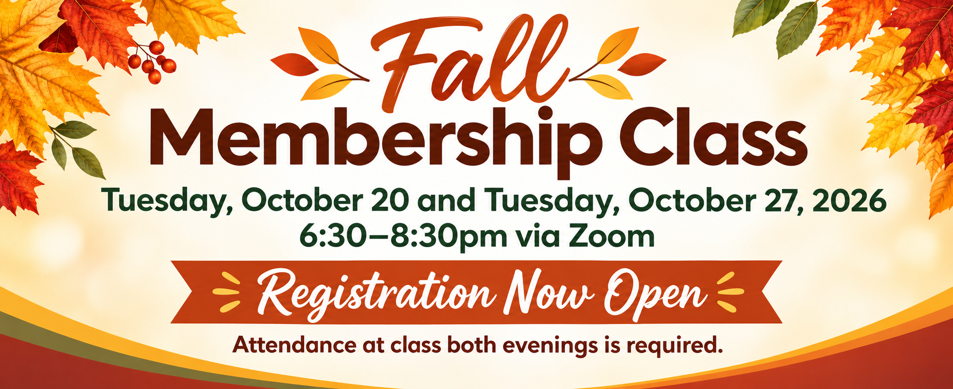 Fall Membership graphic